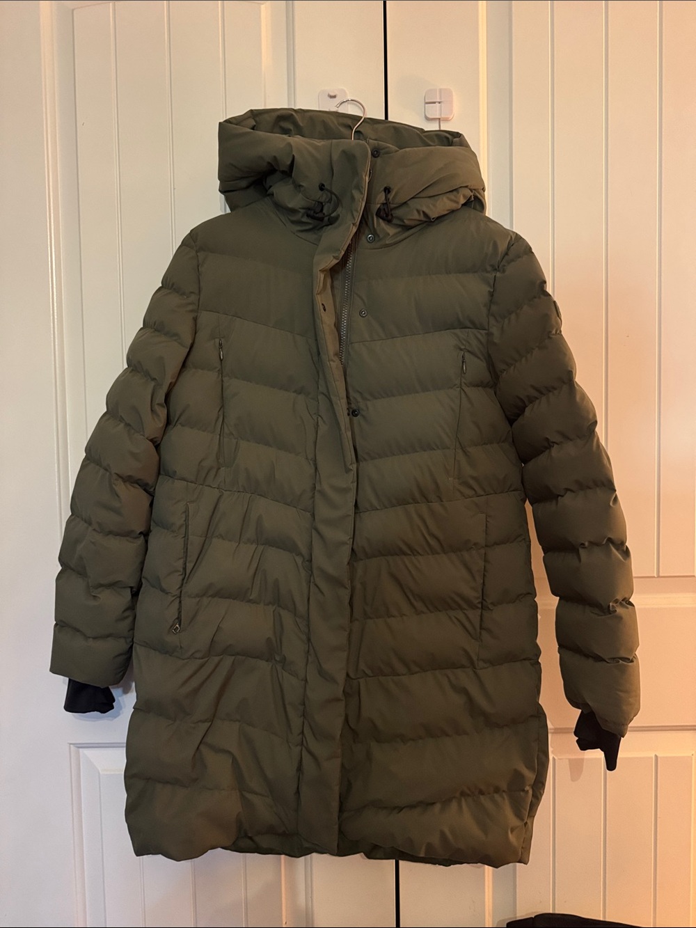 cotopaxi Olive Green Quilted Puffer Jacket with Hood
